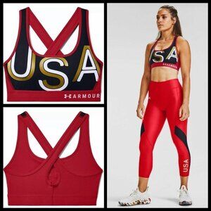 💕UNDER ARMOUR💕 America USA Graphic Sports Bra Small S NWT